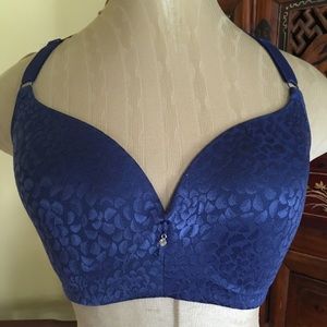 In bundle of 3 only. Bali wireless bra in beautiful deep blue!